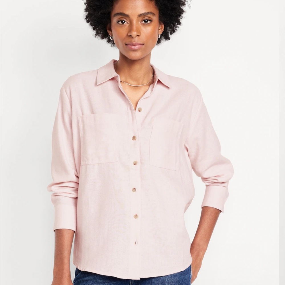 Flannel Boyfriend Button-Down Shirt